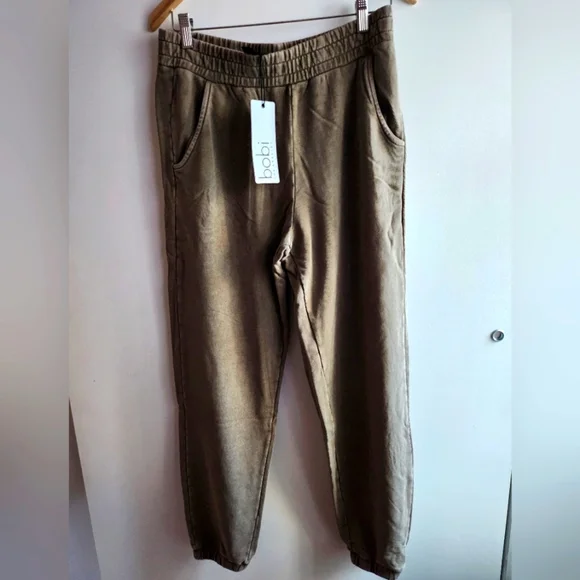 NWT Revolv BOBI Los Angeles |Pocket Lounge Pant In Olive Green Size L - Picture 4 of 7